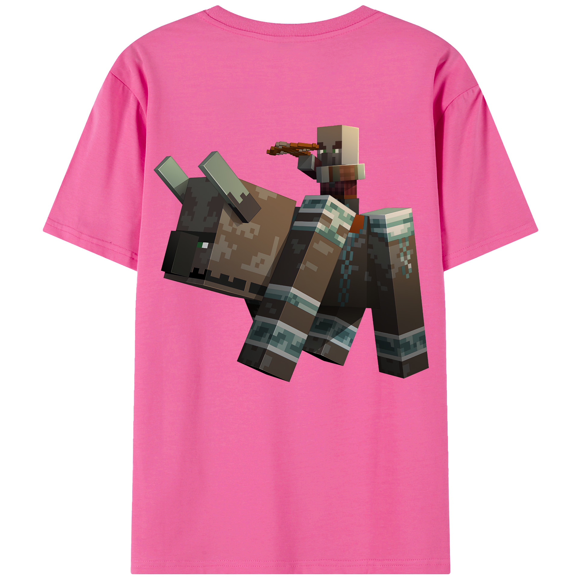 （画像用） マインクラフト ブロックの世界 Minecraft MC Block world レディース半袖Tシャツ(バックプリント)